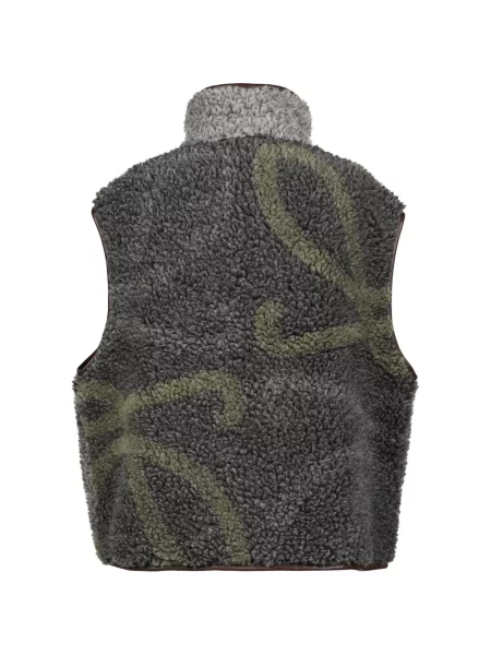 Vestă Loewe din piele de oaie gri