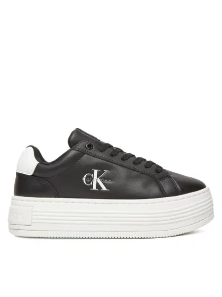 Calvin Klein Jeans Tenisice Bold Flatf Low Lace Lth crna