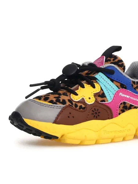 Sneakersy dziecięce Flower Mountain brązowe