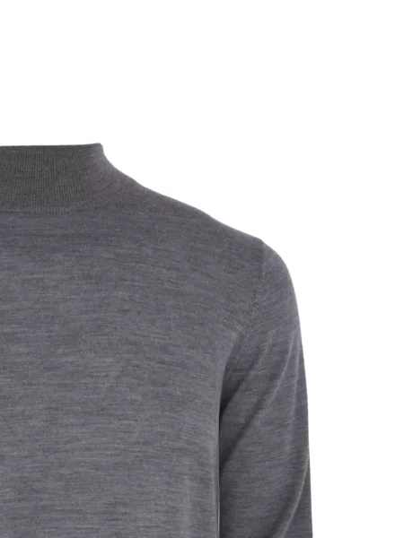 Плетена меланж риза Corneliani сиво