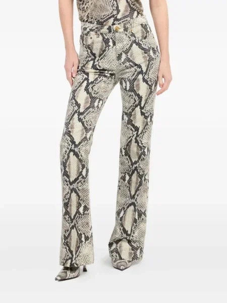 Pantaloni Roberto Cavalli cu imagine maro