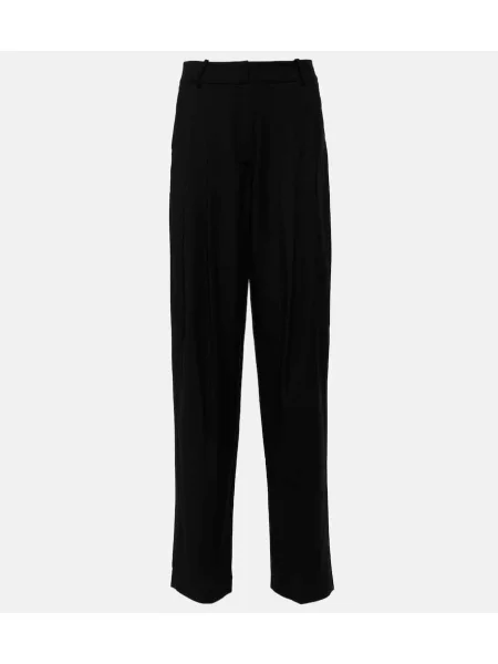 Pantaloni The Frankie Shop cu talie înaltă negru