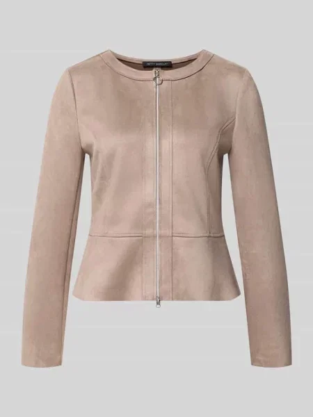 Żakiet krótki o kroju regular fit w imitacji skóry model NOS JULI' Betty Barclay