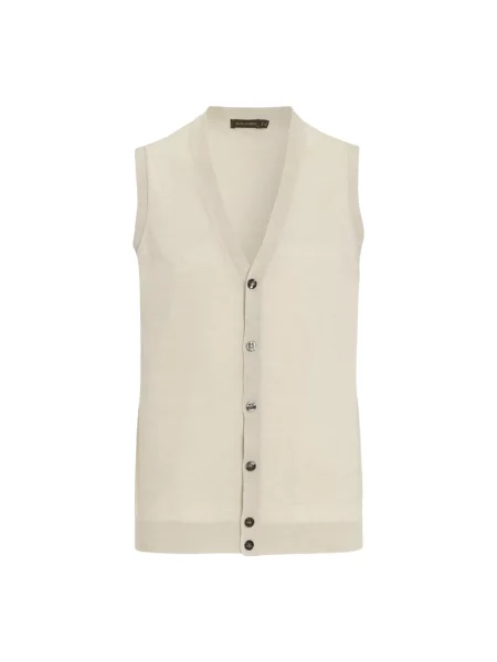 Kamizelka Oscar Jacobson wełniana beżowa