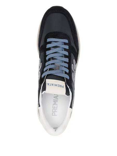 Sneakerși Premiata din piele de căprioară albastru
