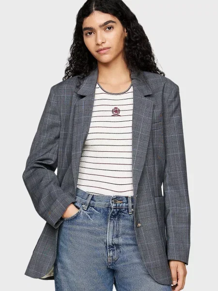 Картатий піджак Tommy Hilfiger сірий