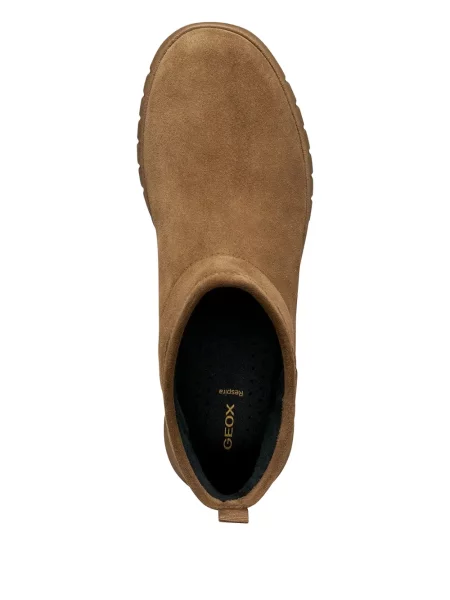 Botine chelsea Geox din piele de căprioară maro