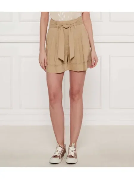 Marc Cain De in pantaloni scurți | Relaxed fit | high waist bej