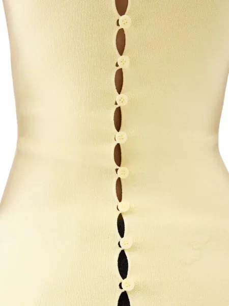 Top Jacquemus tricotate galben