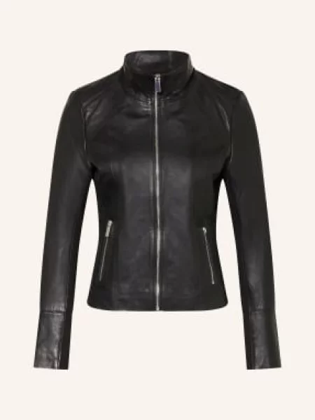 Ricano Kurtka Skórzana schwarz czarna