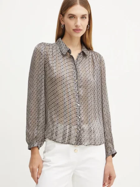 Риза Morgan CPLIST дамска със стандартна кройка с класическа яка CPLIST