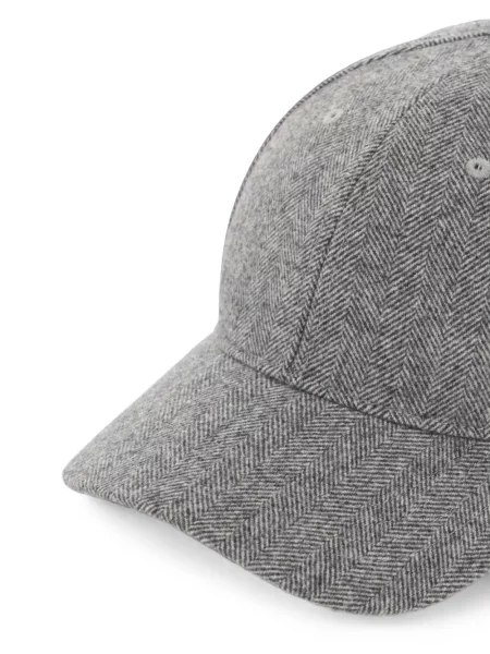 Șapcă Boggi Milano de lână cu model herringbone gri