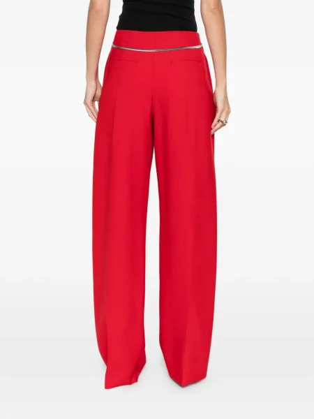 Pantaloni Sportmax plisate roșu