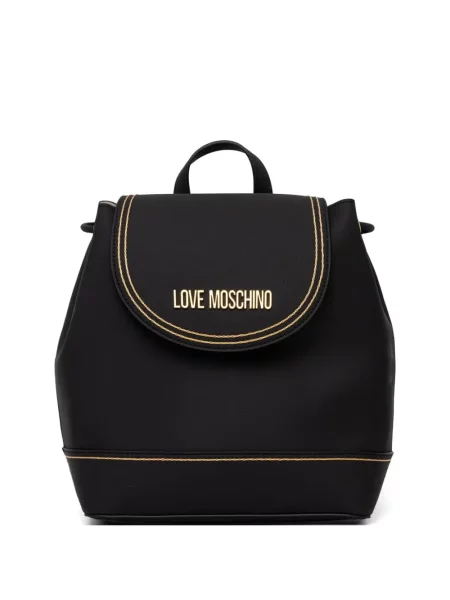 Rucsac Love Moschino cu autograf negru