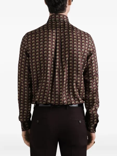 Cămașă Dolce & Gabbana cu imagine maro