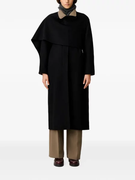 Lung palton Claudie Pierlot drapat negru