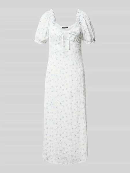Sukienka midi z efektem marszczenia model ‘Ilma’ Gina Tricot