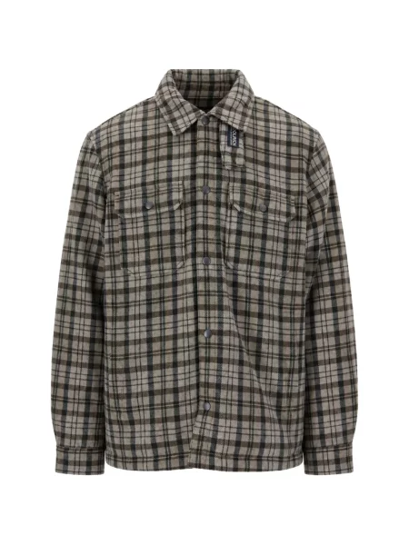 Geacă Woolrich de lână în carouri