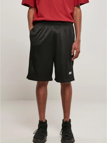 Urban Classics Pantaloni negru alb