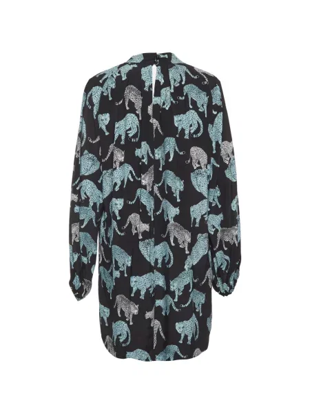 Rochie mini Dvf Diane Von Furstenberg cu imagine cu model leopard negru