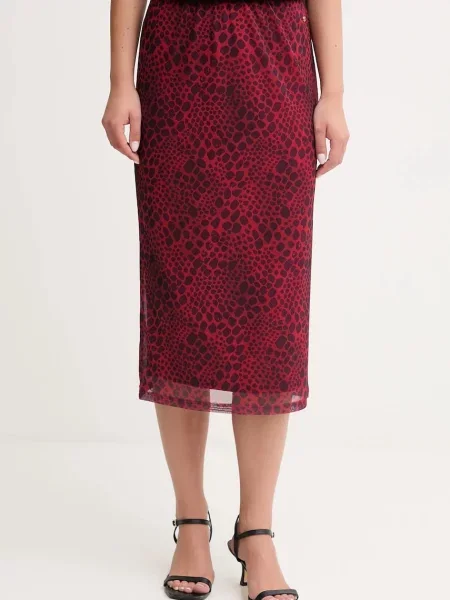 Marc Aurel fustă midi creion roșu