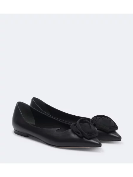 Balerini Roger Vivier din piele negru