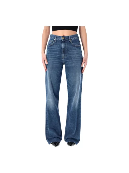 Proste jeansy Cycle z wysoką talią niebieskie