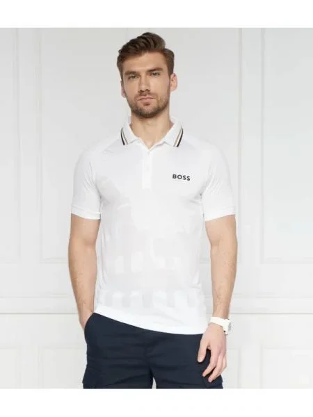 BOSS GREEN Polo Patteo alb