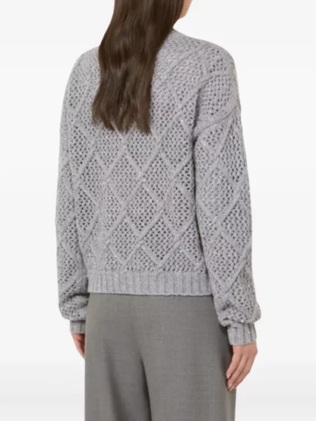 Pulover Max Mara cu paiete gri