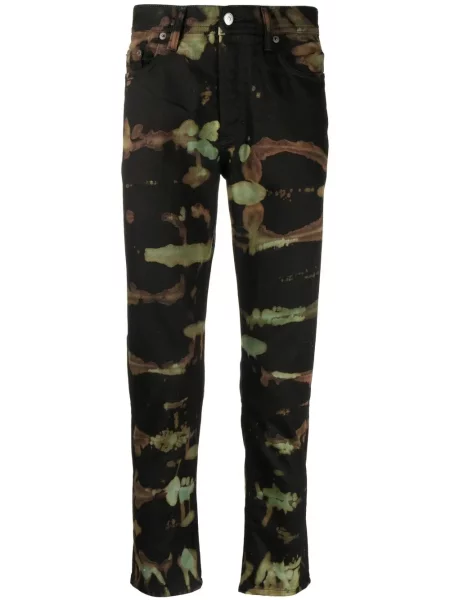 Straight fit džíny Stain Shade s potiskem s abstraktním vzorem černé