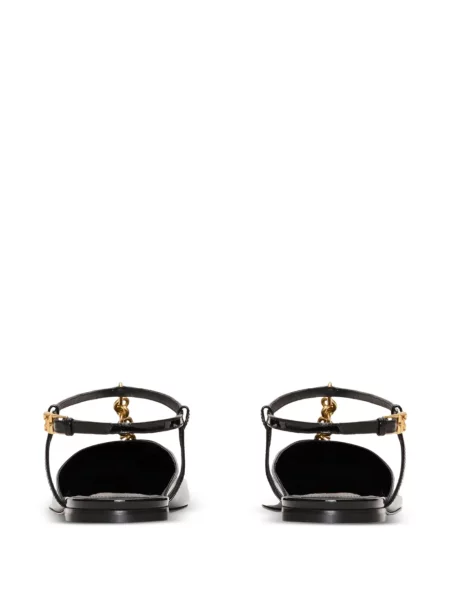Colier Balmain din piele de lac negru