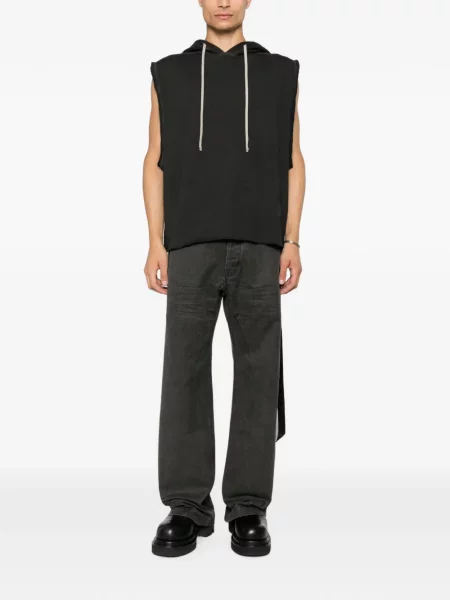 Αμάνικο hoodie Rick Owens Drkshdw με κορδόνι μαύρο