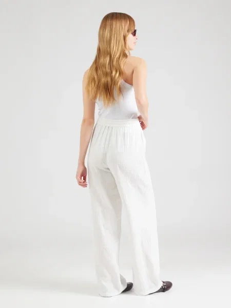 PIECES Pantaloni PCSASTINA' alb