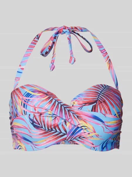 Góra bikini z wiązaniem na szyi Lascana niebieskie