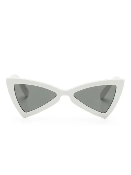 Ochelari de soare Saint Laurent Eyewear cu imprimeu geometric alb