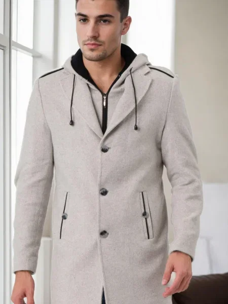 Palton Dewberry cu imagine negru