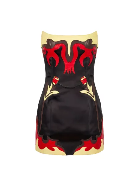 Rochie mini Marine Serre cu model floral negru
