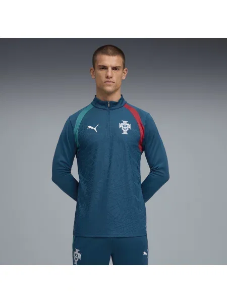 PUMA bluza treningowa z zamkiem Portugalia Akcesoria S niebieski