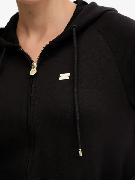 Hanorac cu glugă Ea7 Emporio Armani negru