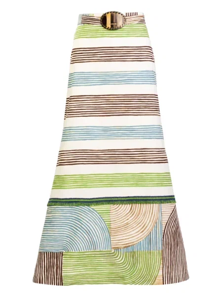 Fustă midi Silvia Tcherassi până la genunchi alb