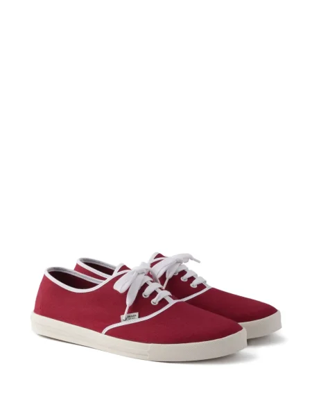Sneakerși Prada cu șireturi din dantelă roșu
