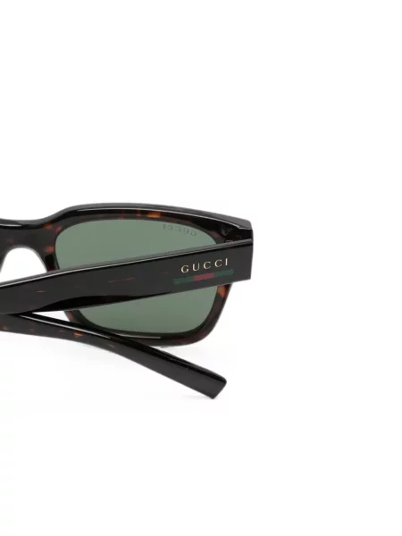 Prugaste sunčane naočale Gucci Eyewear smeđa