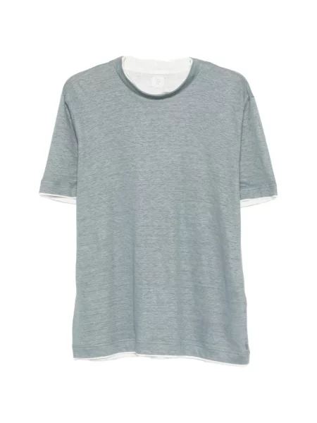 Tricou Eleventy cu decolteu rotund albastru