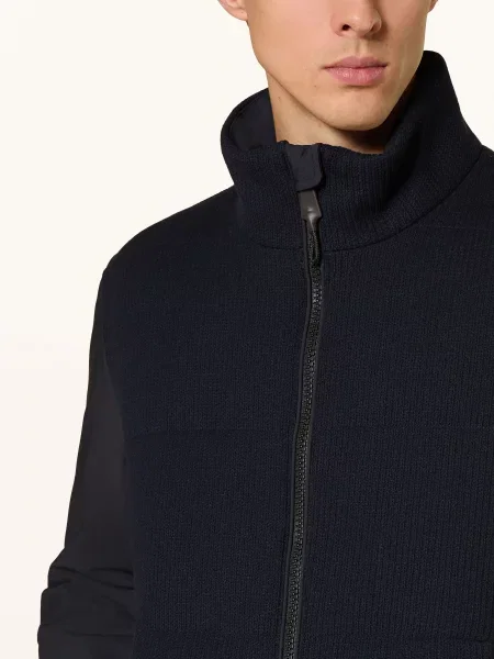 Strellson Bunda Flex Knit Ze Směsi Materiálů tmavě modrá