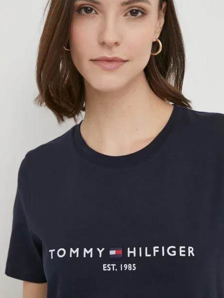 Majice s kratkimi rokavi Tommy Hilfiger HERITAGE HILFIGER CNK RG TEE modra
