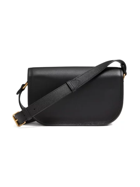 Lniana torebka crossbody Valentino Garavani czarna
