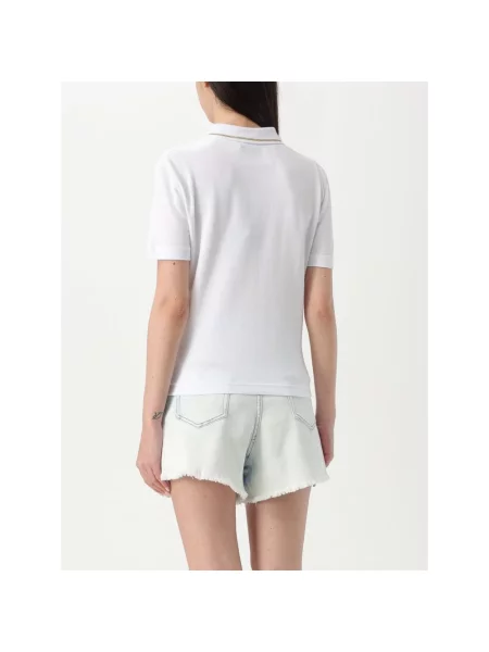 Koszulka polo Versace Jeans Couture z krótkim rękawem biała