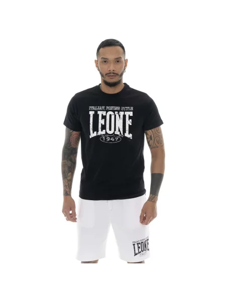 Scurt tricou Leone 1947 cu mâneci scurte negru