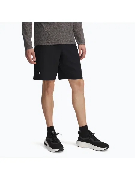 Pantaloni scurți de alergare pentru bărbați Under Armour Launch 9" black / reflective negru