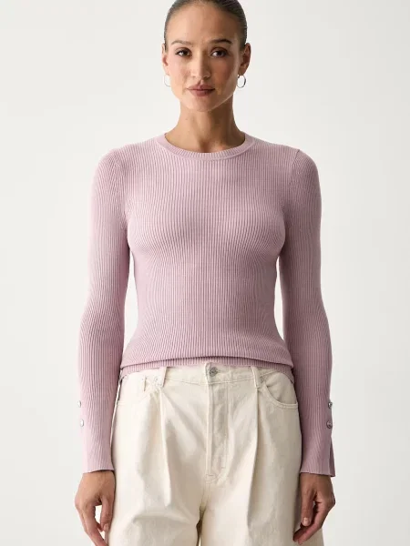 Guess pulover pentru femei cu vâscoză ELLIE roz